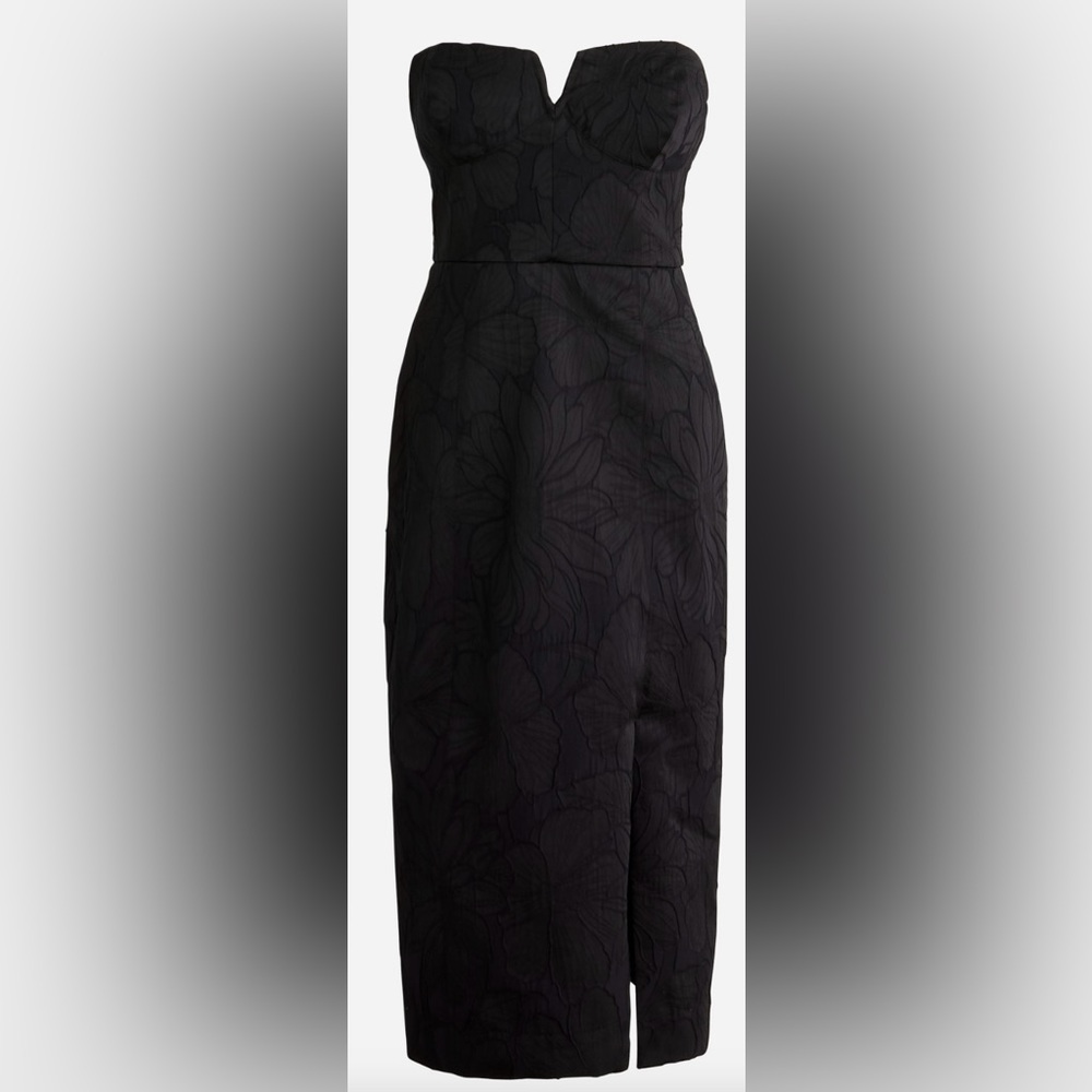 J.Crew collection strapless jacquard sheath dress